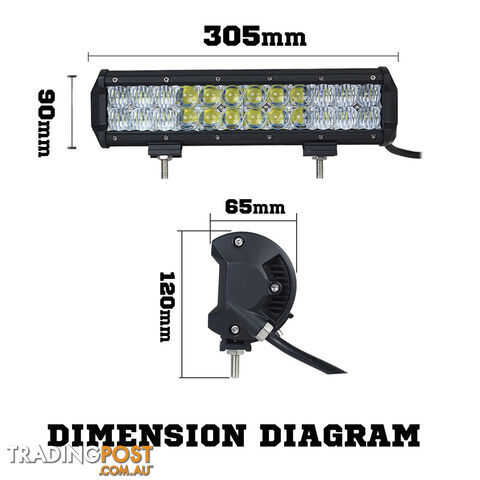 Osram 12inch 168W 5D Lens LED Light Bar Flood Spot Combo Work Lamp SUV ATV 4WD