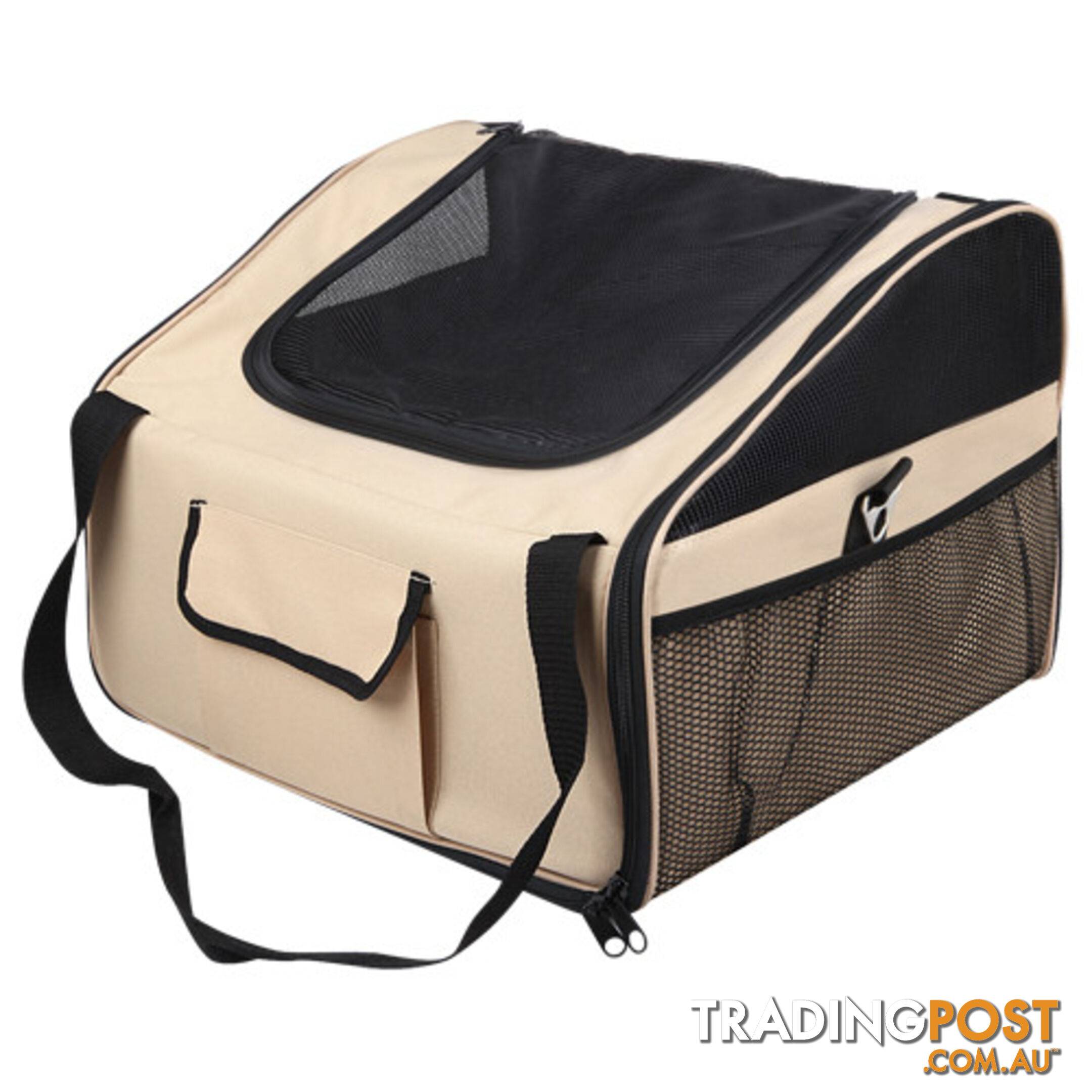 Pet Dog Cat Car Seat Carrier Travel Bag Small Beige