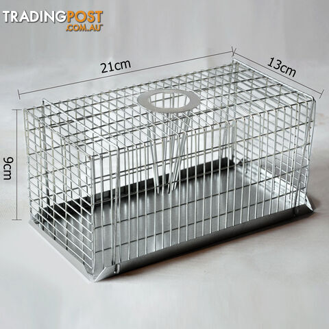 Set of 4 Humane Animal Trap Cage 23 x 15 x 10cm Silver - photo 2 of 5