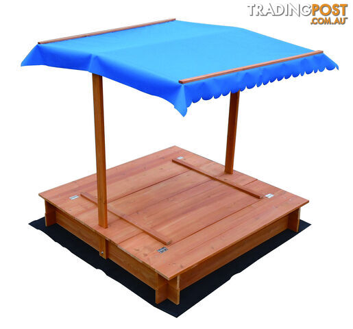 Kids Wooden Toy Sandpit with Canopy