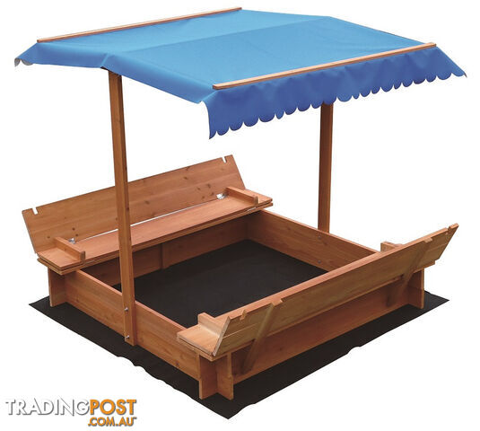 Kids Wooden Toy Sandpit with Canopy