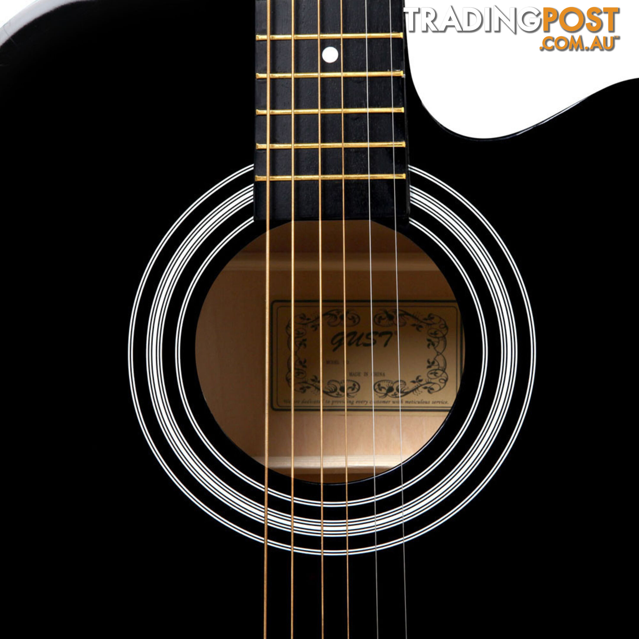 41 5- Band EQ Electric Acoustic Guitar Full Size Black