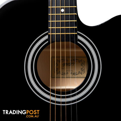 41 5- Band EQ Electric Acoustic Guitar Full Size Black