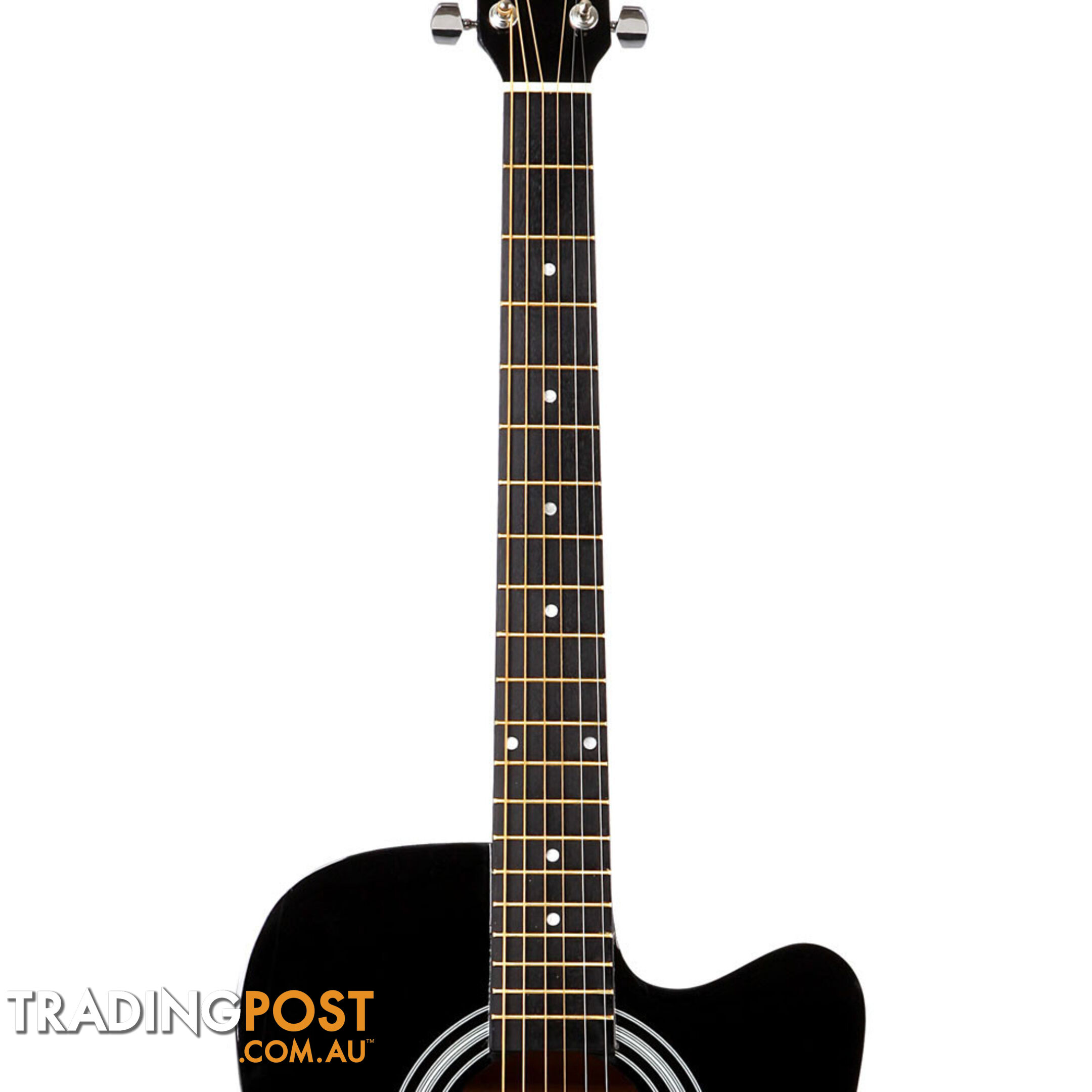 41 5- Band EQ Electric Acoustic Guitar Full Size Black