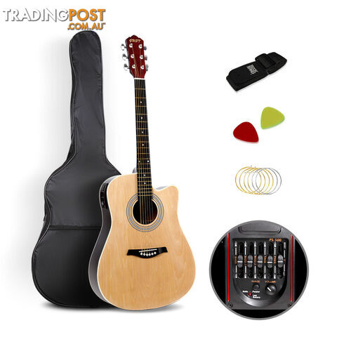 41 5- Band EQ Electric Acoustic Guitar Full Size Natural
