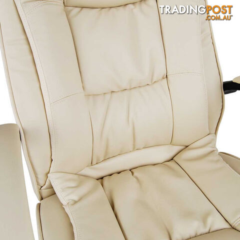 Executive PU Leather Office Computer Chair Beige