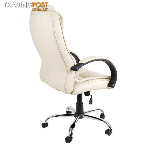 Executive PU Leather Office Computer Chair Beige