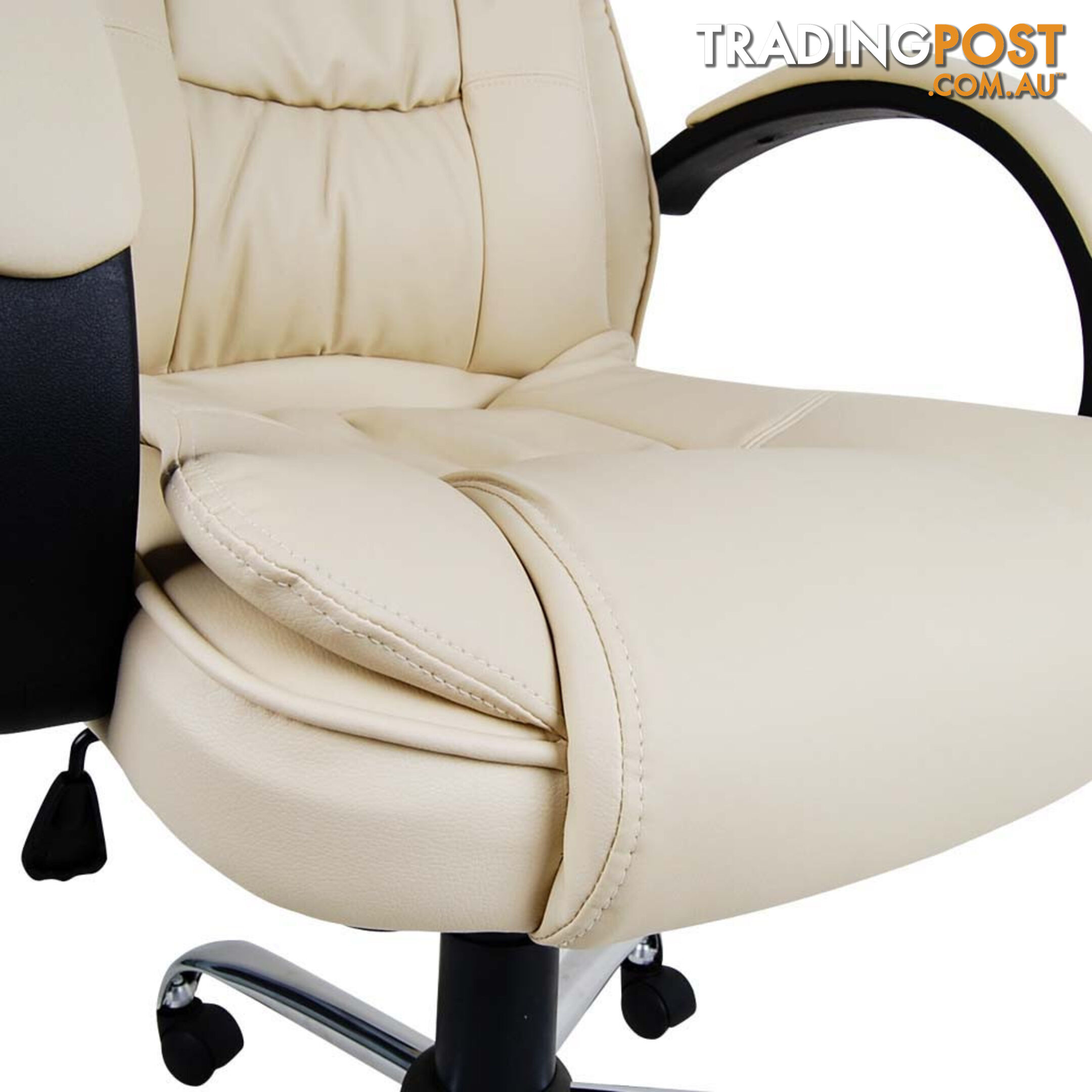 Executive PU Leather Office Computer Chair Beige