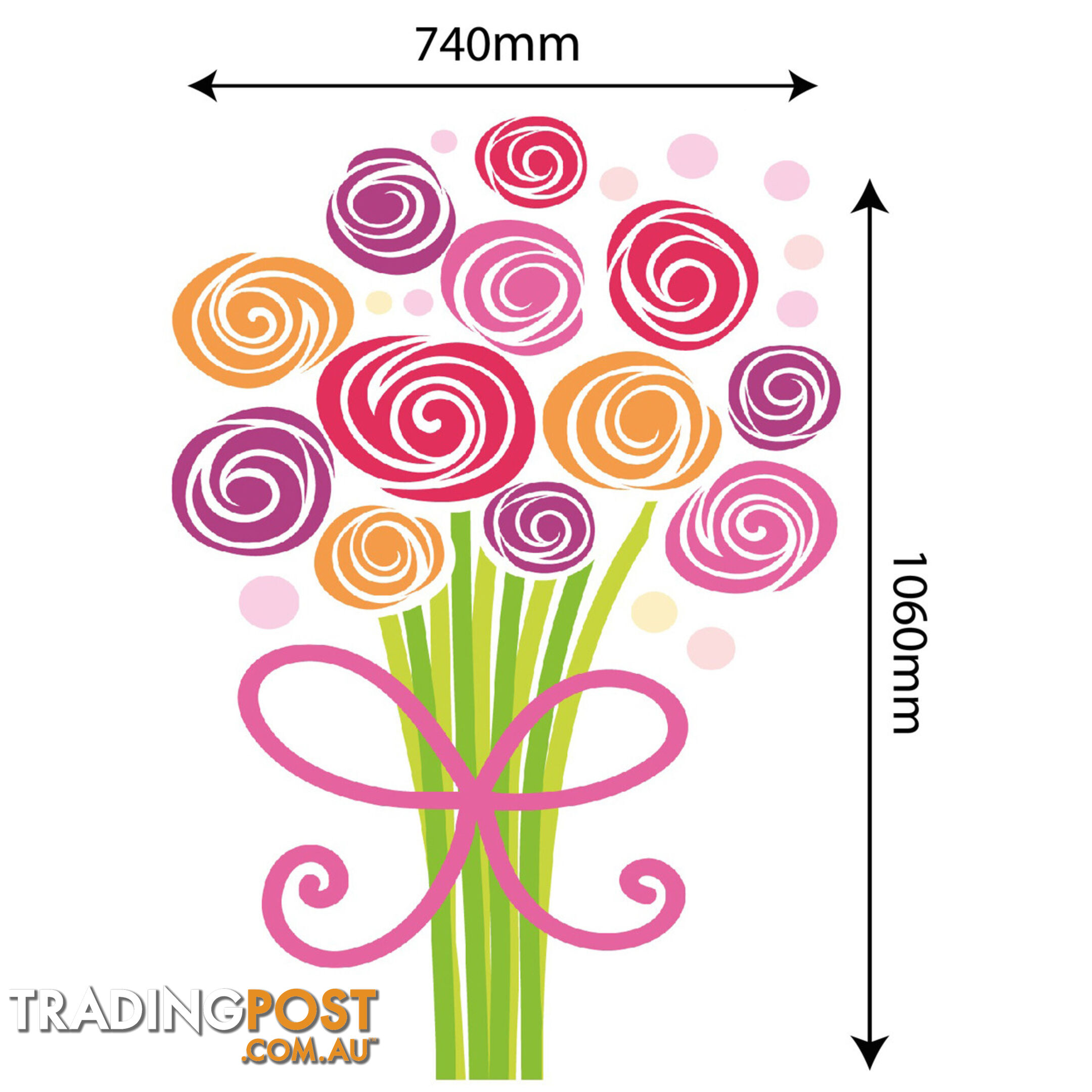 Extra Large Size Bouquet of Flowers Wall Stickers - Totally Movable