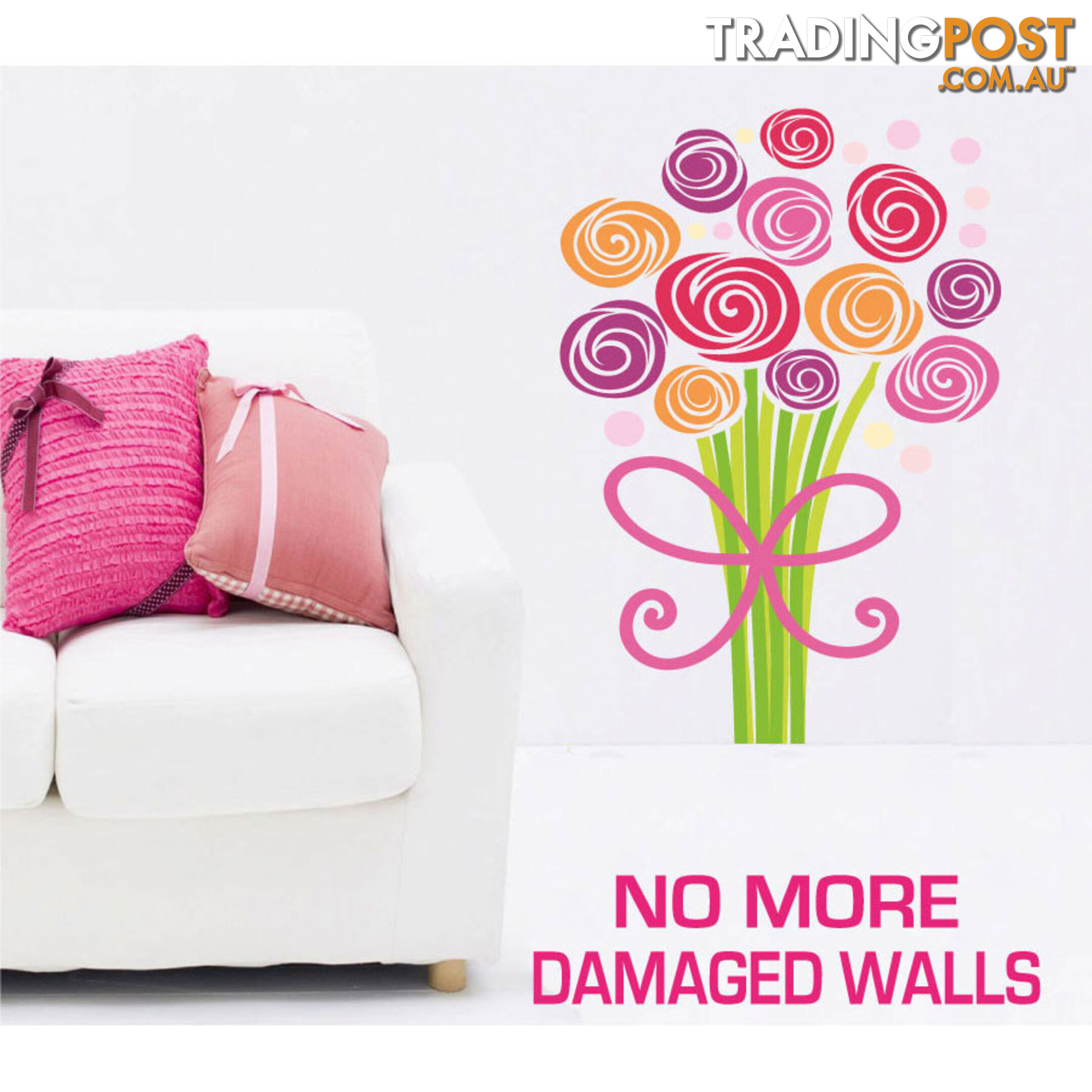 Extra Large Size Bouquet of Flowers Wall Stickers - Totally Movable