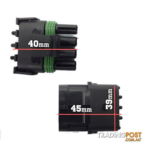 2PCS 12V/24V KITS 1.5MM 4 WAY WATERPROOF AUTO ELECTRICAL WIRE CONNECTOR PLUG