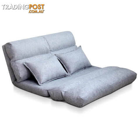 Double Size Adjustable Lounge Sofa - 5 positions Grey