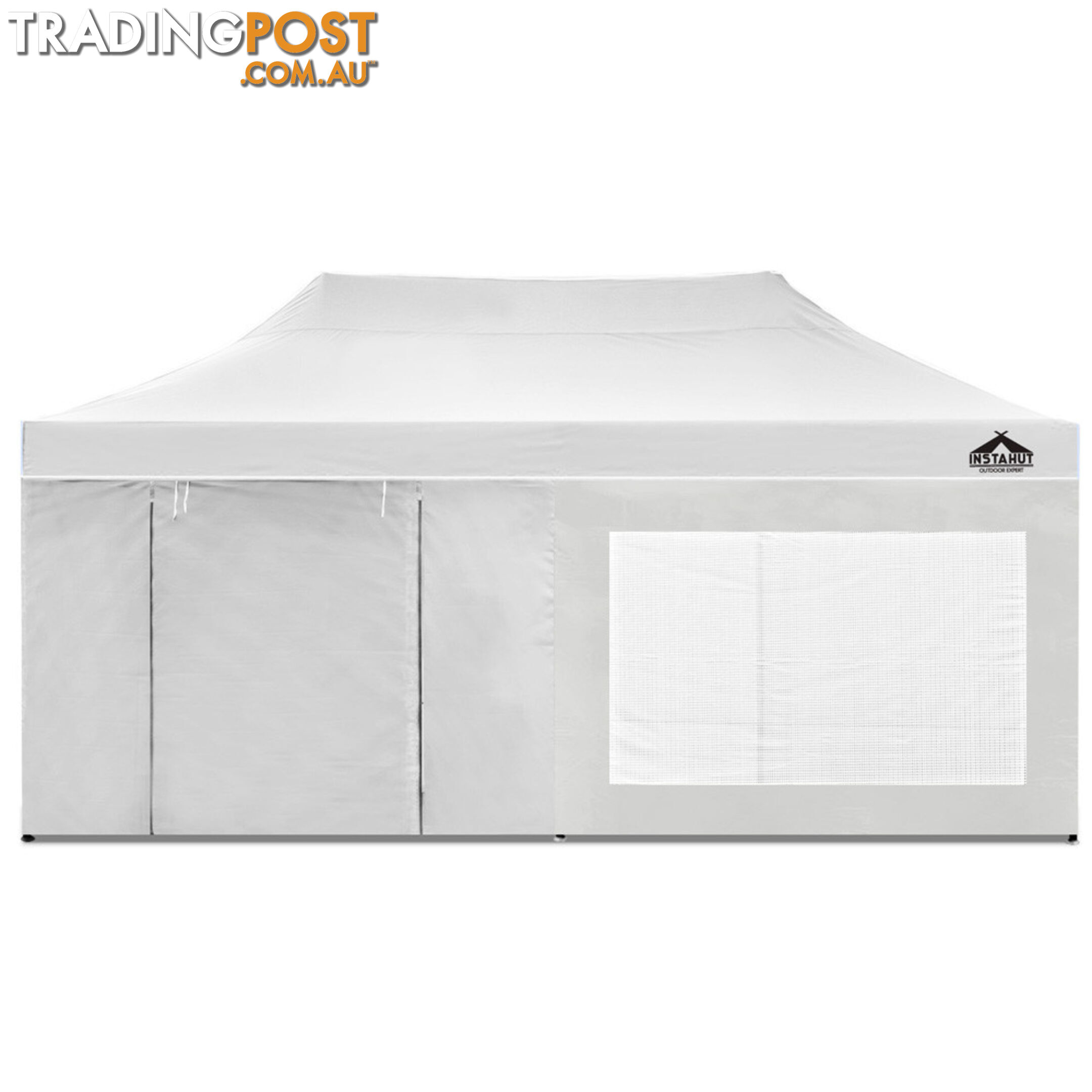 3x6 Pop Up Gazebo Hut with Sandbags White