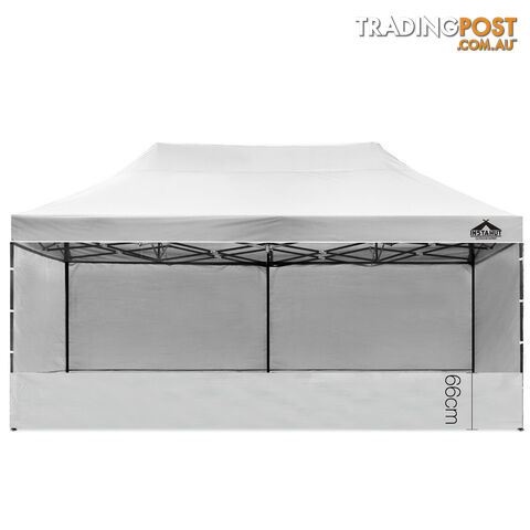 3x6 Pop Up Gazebo Hut with Sandbags White