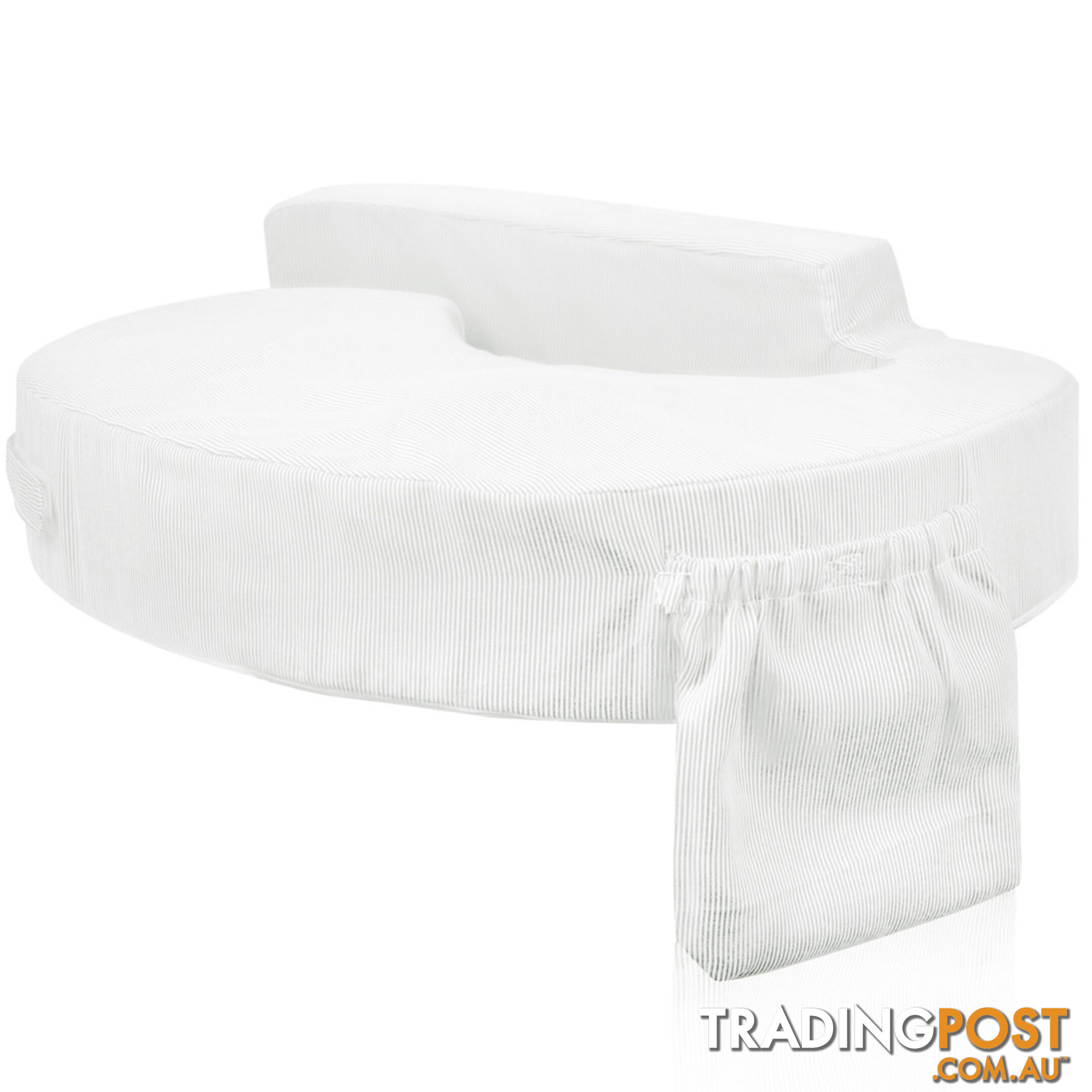 Baby Breast Feeding Support Memory Foam Pillow w/ Zip Cover White