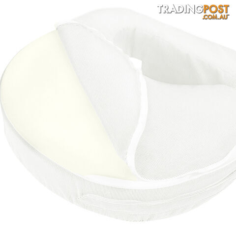 Baby Breast Feeding Support Memory Foam Pillow w/ Zip Cover White