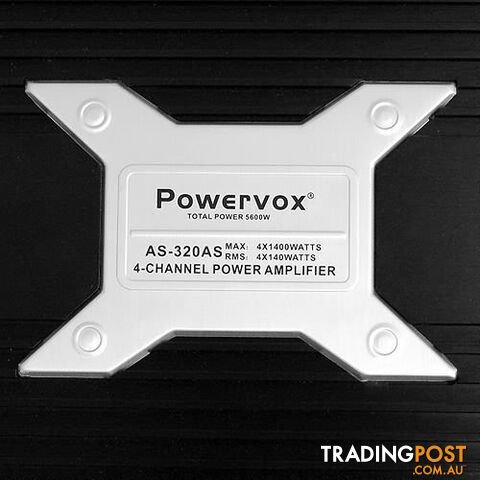 New PowerVox 5600 Watt 4 Channel Car Amplifier Black