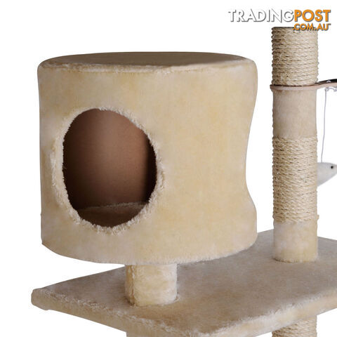 Cat Scratching Poles Post Furniture Tree 170cm Beige