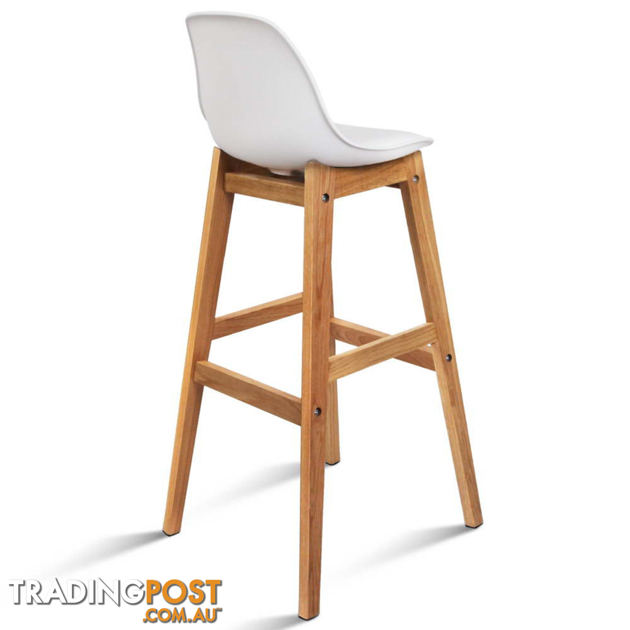 Set of 2 High Seat Barstools Black