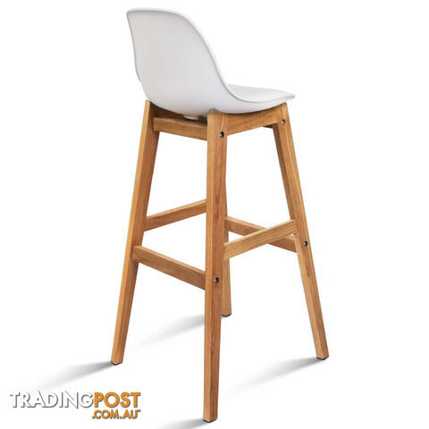 Set of 2 High Seat Barstools Black