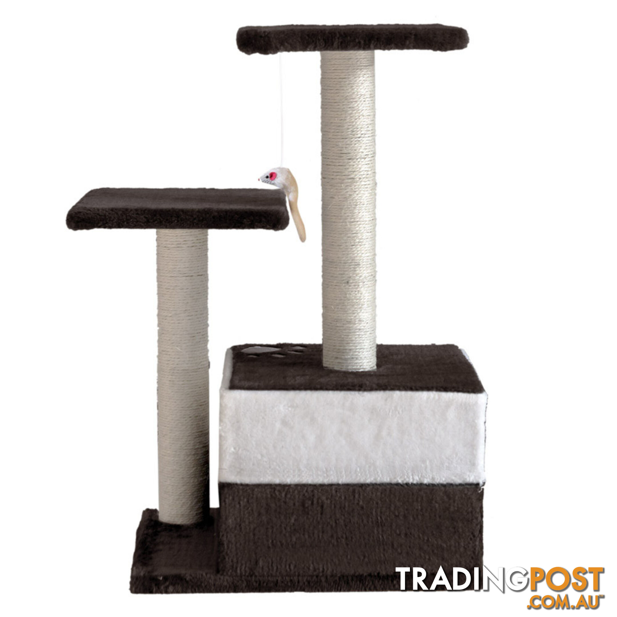 Cat Scratching Poles Post Furniture Tree 70cm White Dark Grey