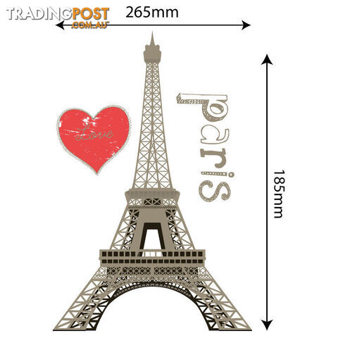 Medium Size Paris Eiffel Tower Wall Stickers - Totally Movable