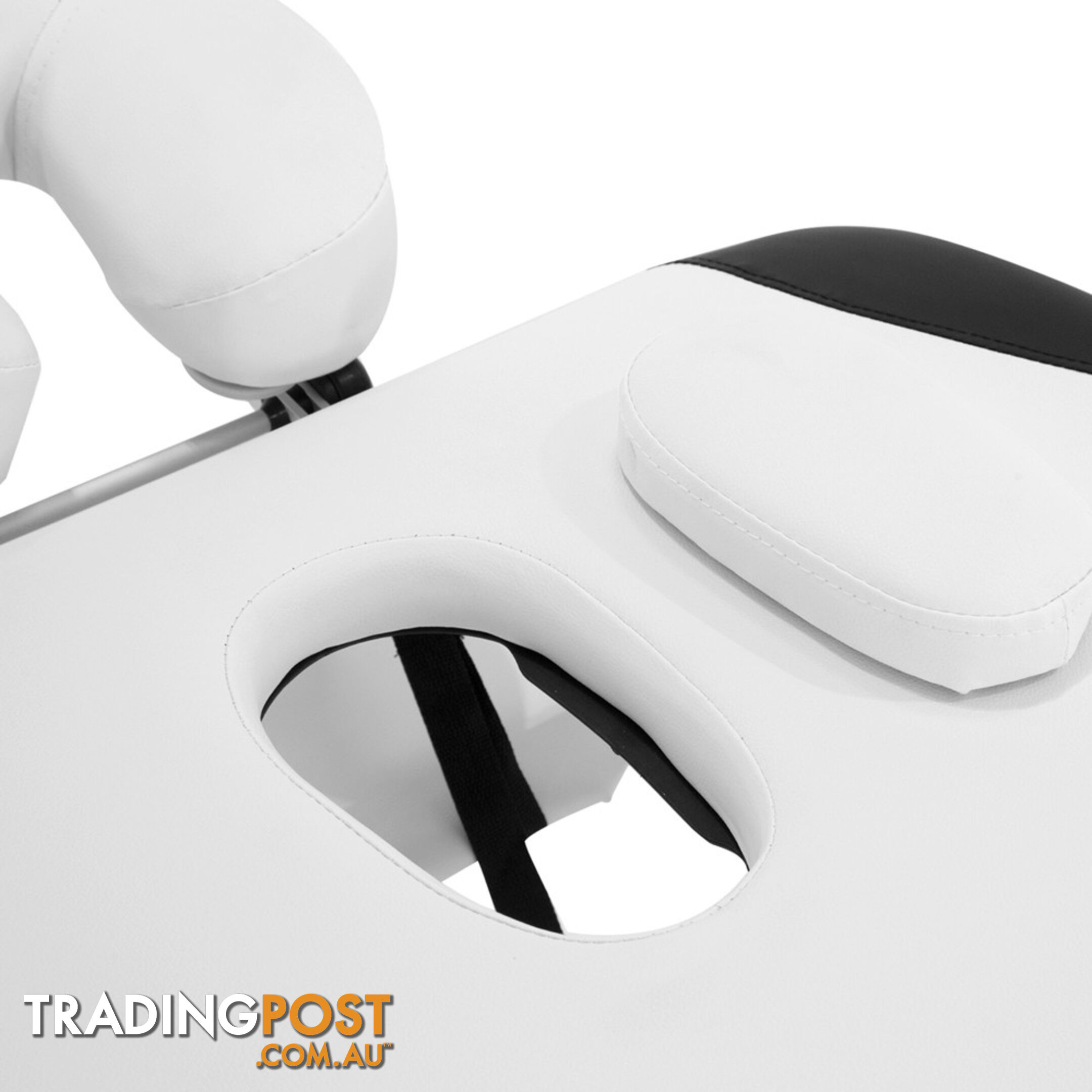 Portable Aluminium 3 Fold Massage Table Chair Bed Black White 75cm