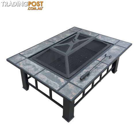 Outdoor Fire Pit BBQ Table Grill Fireplace w/ Ice Tray - photo 4 of 7
