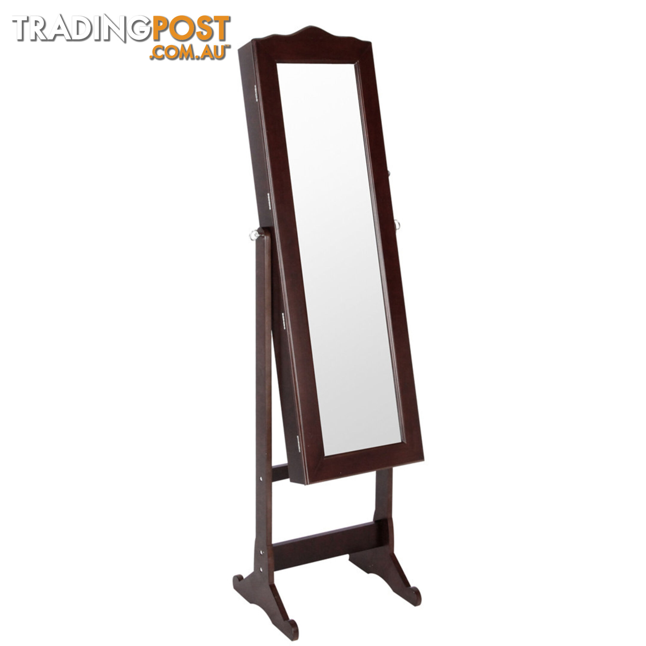 Mirror Jewellery Cabinet Storage 150cm Walnut