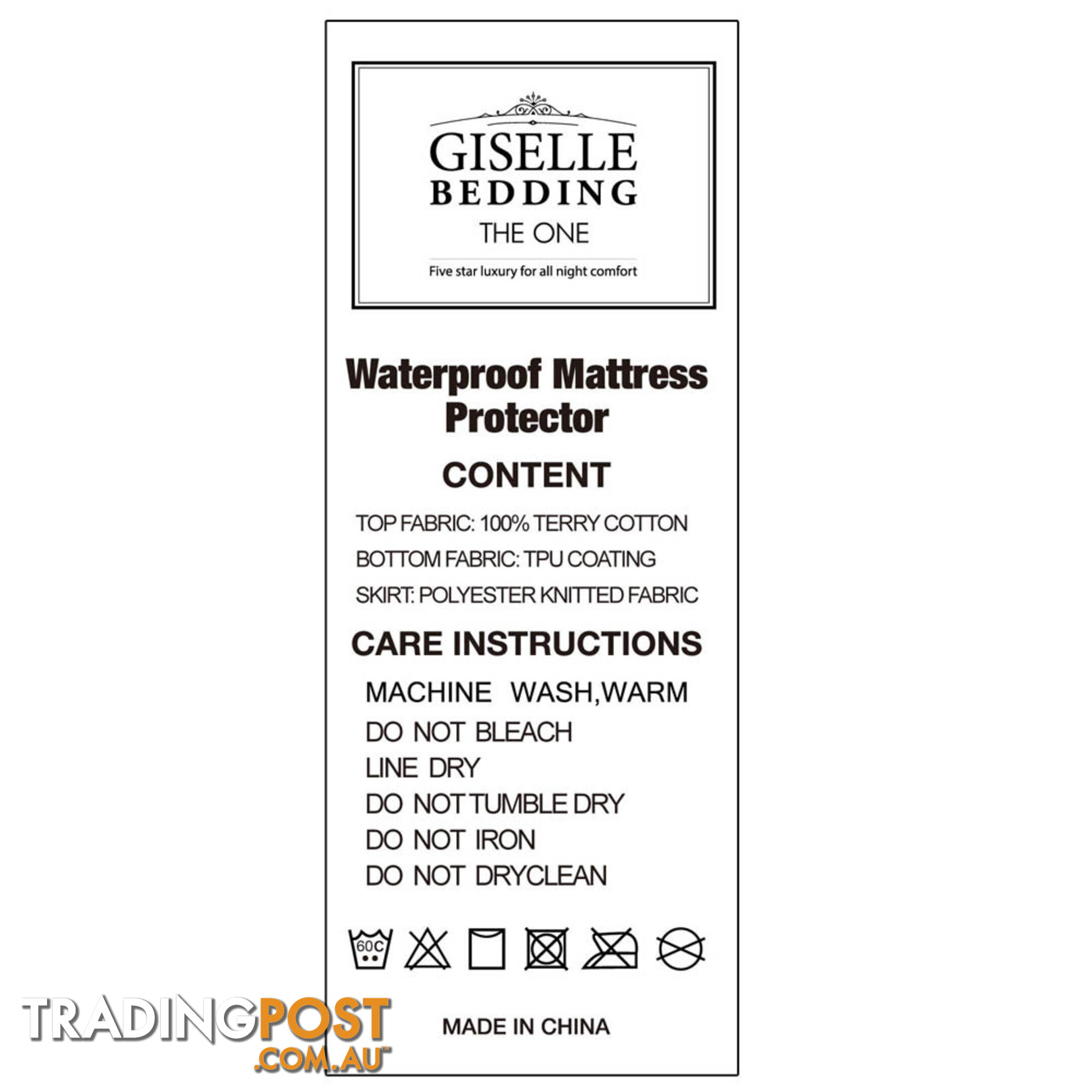 Waterproof Non-Woven Mattress Protector - Double