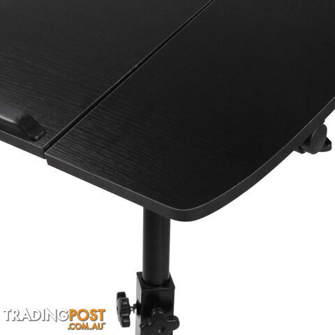 Rotating Mobile Laptop Adjustable Desk w/ USB Cooler Black