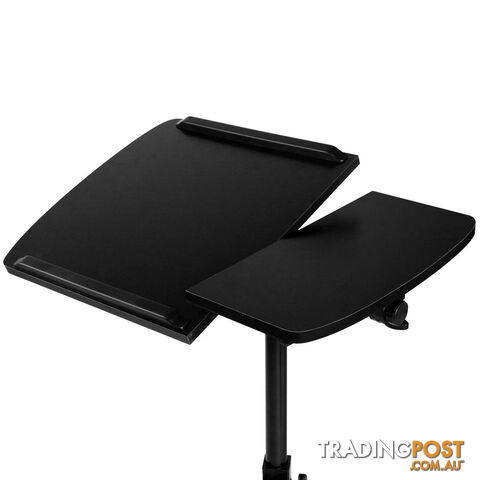 Rotating Mobile Laptop Adjustable Desk w/ USB Cooler Black