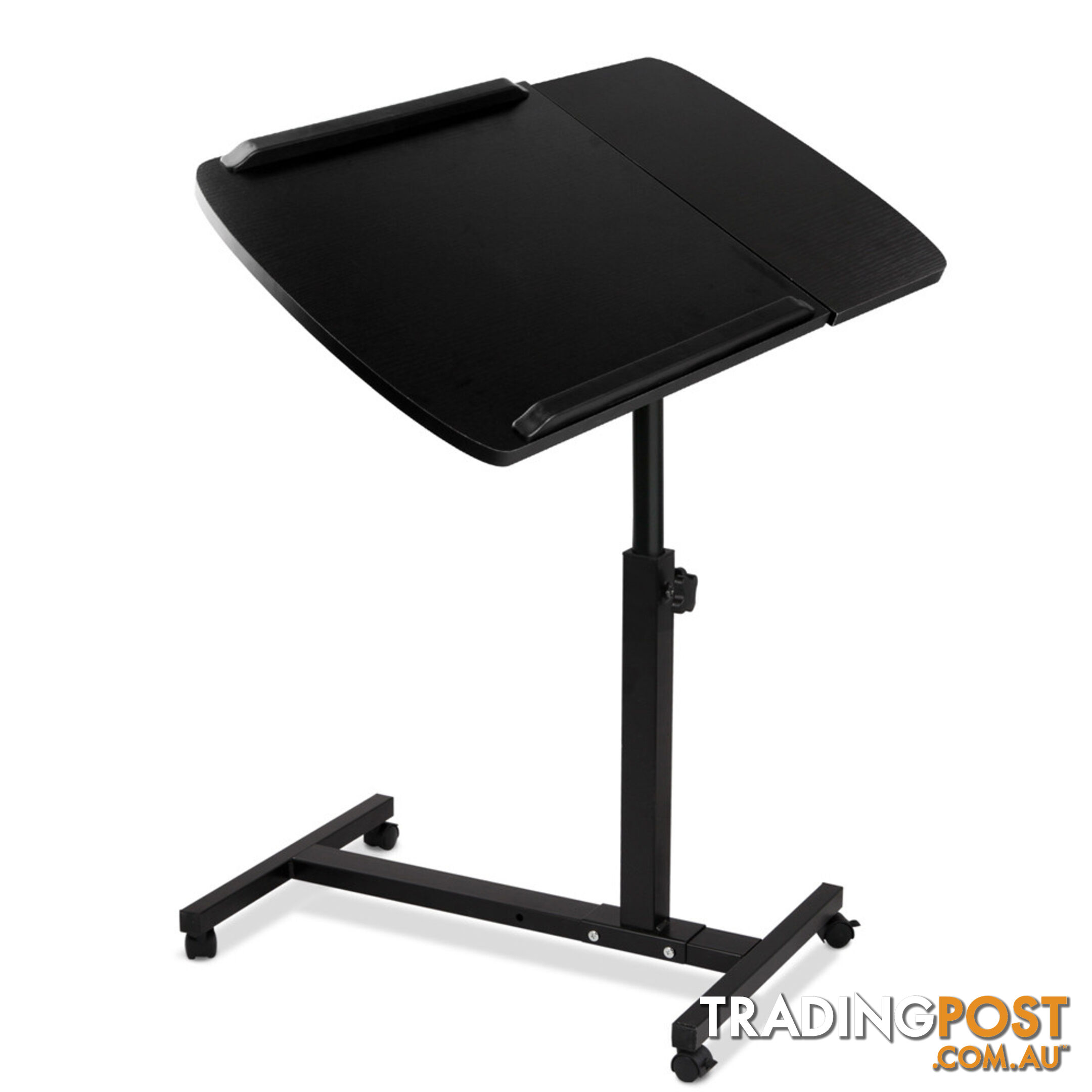 Rotating Mobile Laptop Adjustable Desk w/ USB Cooler Black