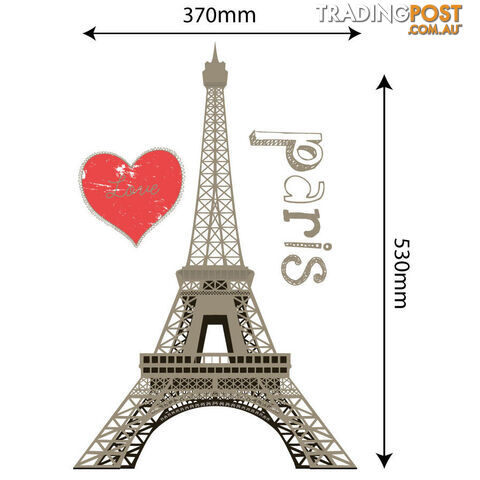 Large Size Paris Eiffel Tower Wall Stickers - Totally Movable - photo 2 of 2