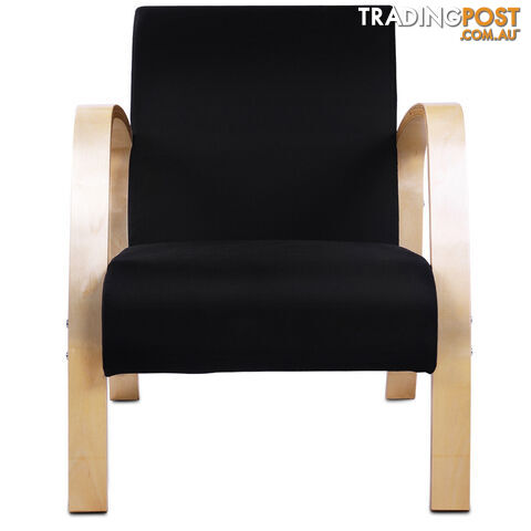 Birch Plywood Fabric Sofa Arm Chair Black