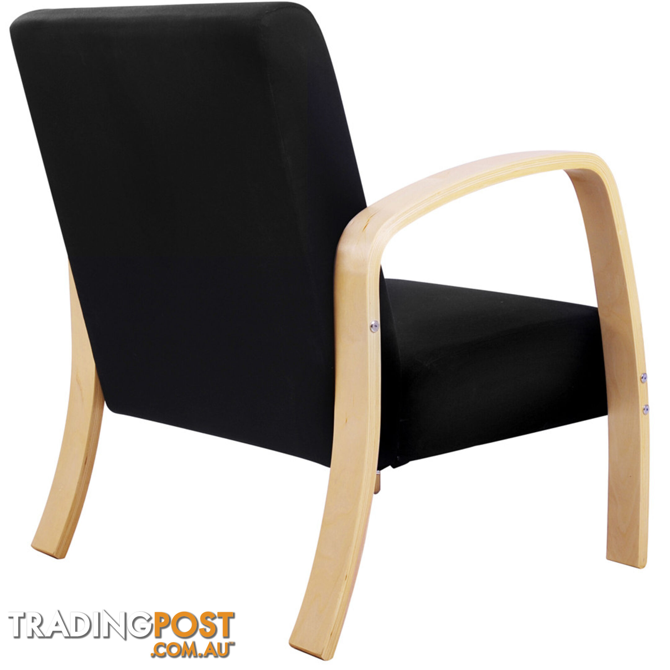 Birch Plywood Fabric Sofa Arm Chair Black