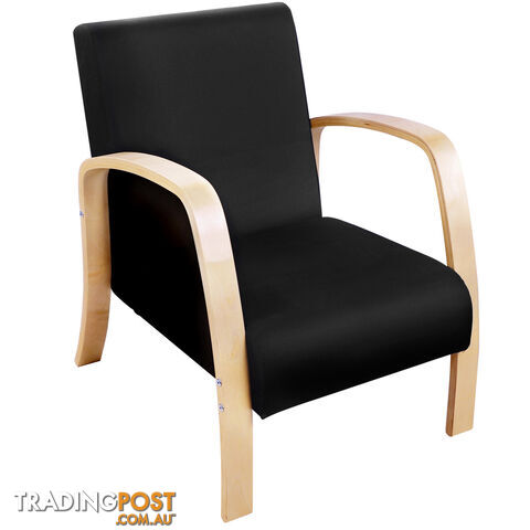 Birch Plywood Fabric Sofa Arm Chair Black