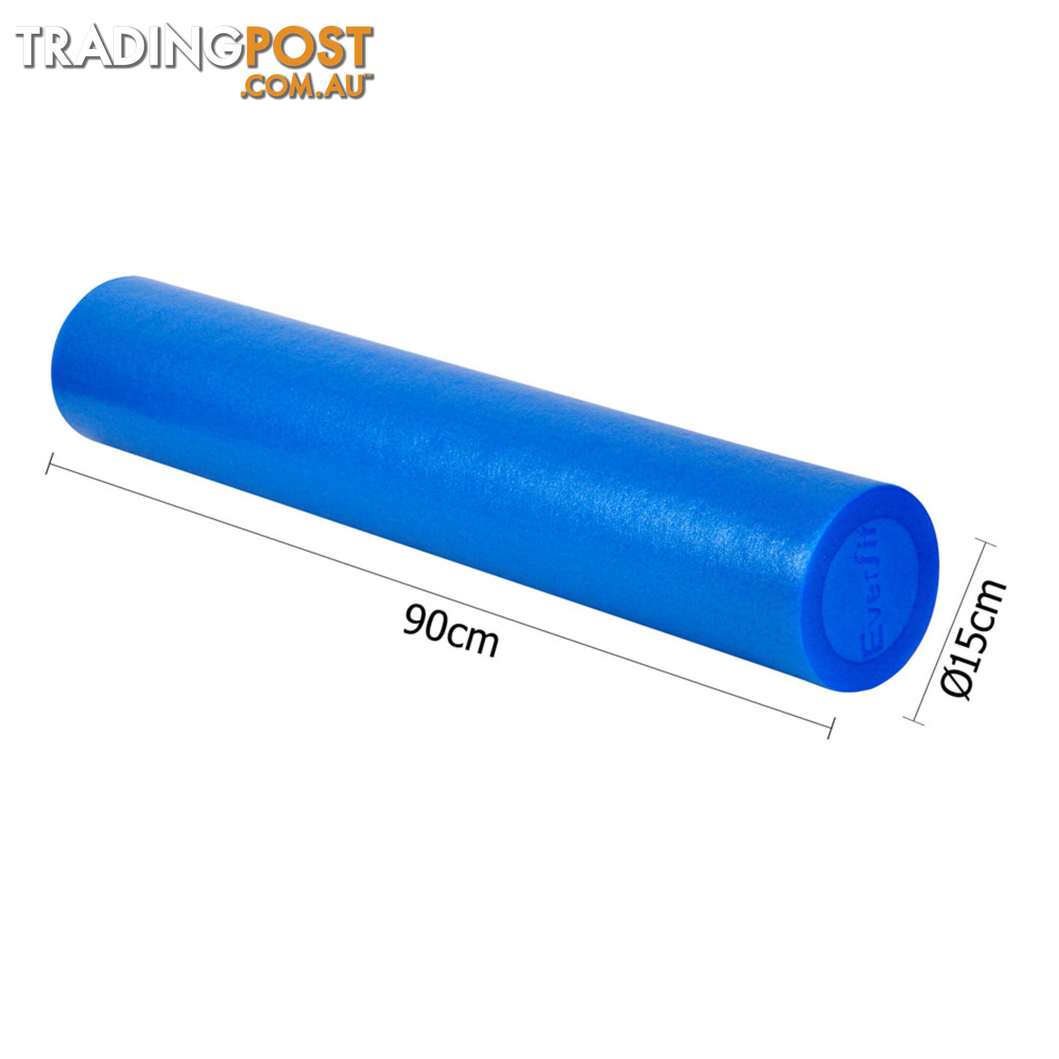 Yoga Gym Pilates EPE Stick Foam Roller White 45 x 15cm