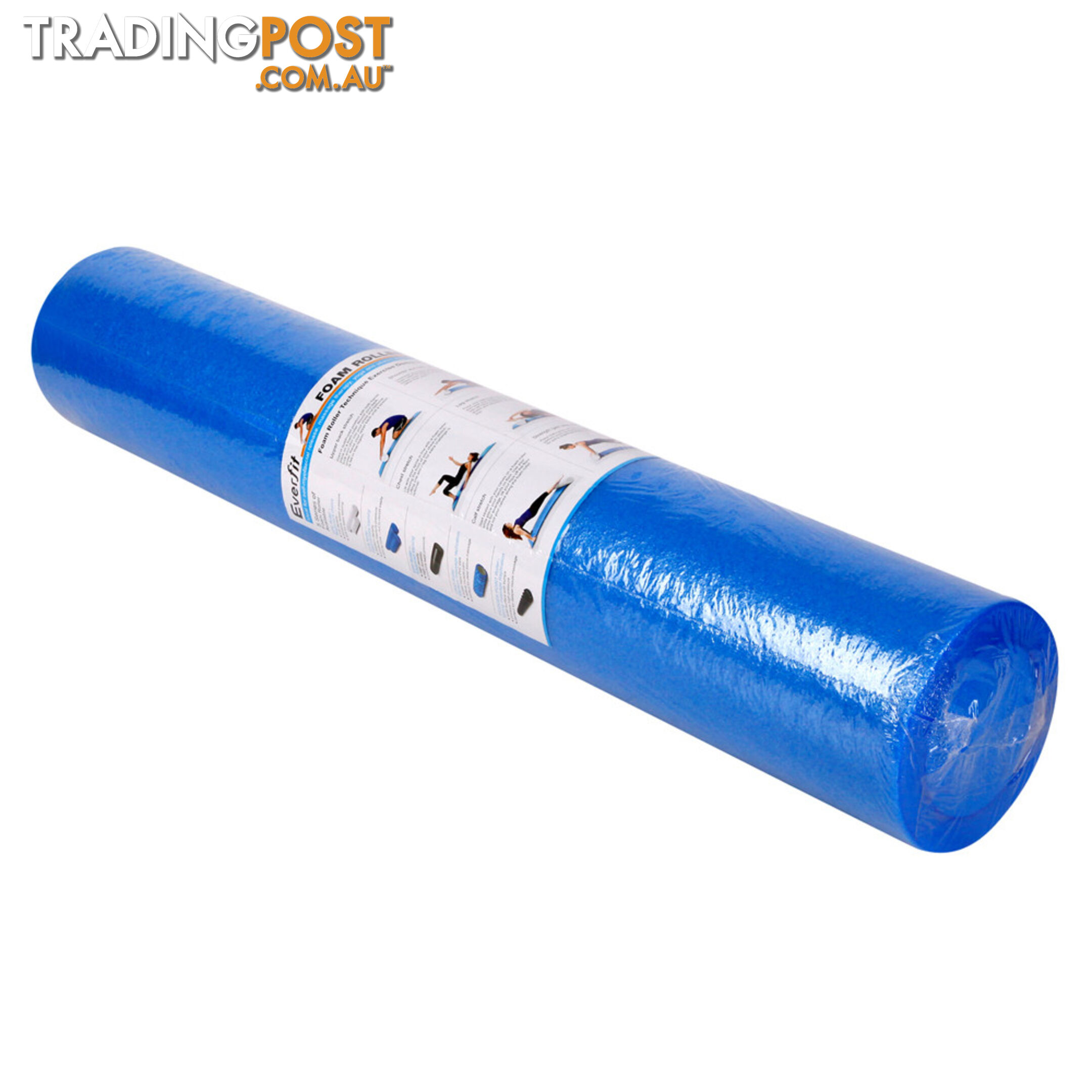 Yoga Gym Pilates EPE Stick Foam Roller White 45 x 15cm