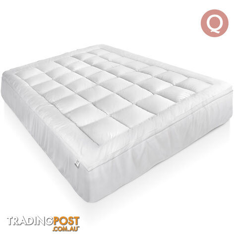 Duck Feather & Down Pillowtop Matress Topper - Queen