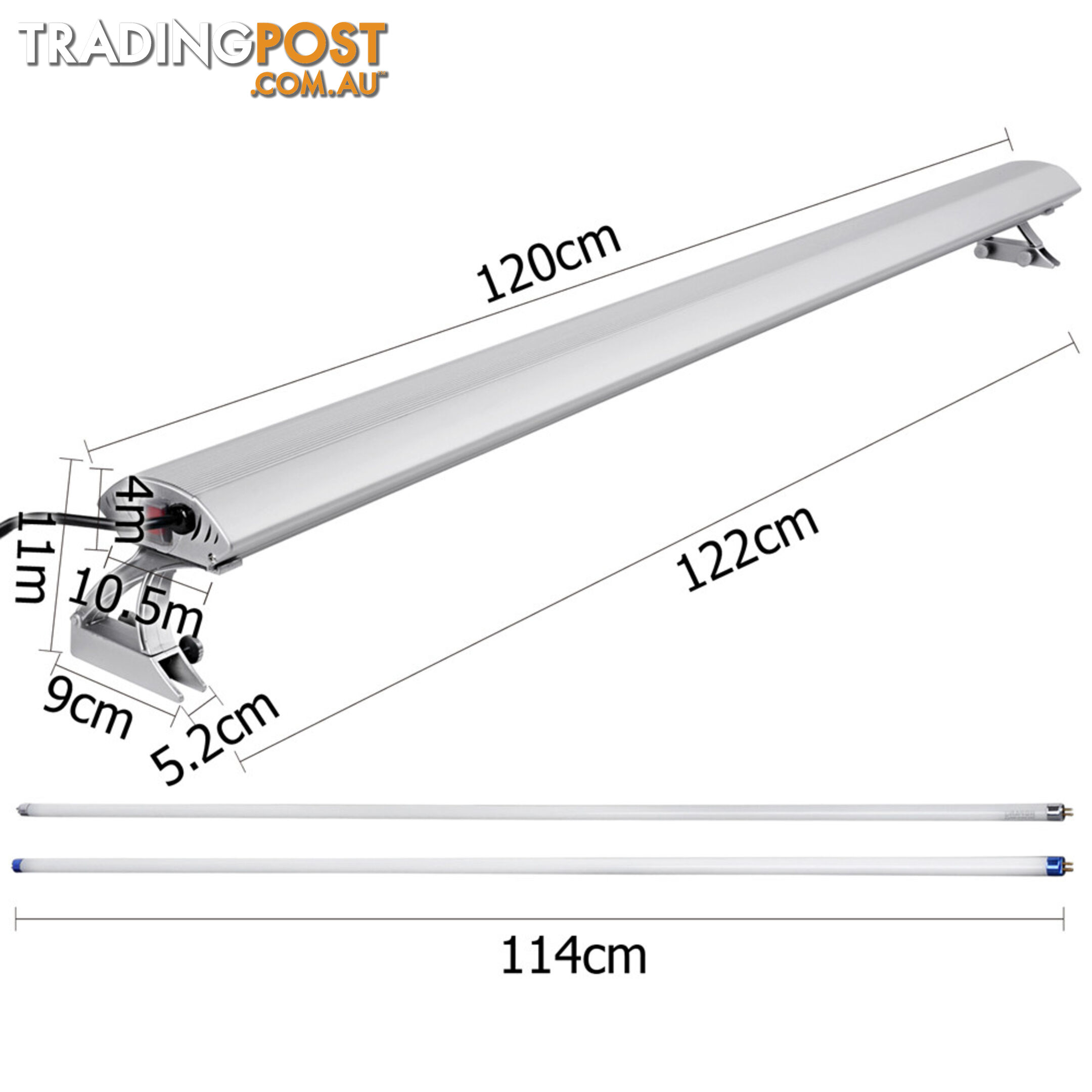 Fish Aquarium Tank T5 HO Fluoscent Light Tube Blue White 120cm