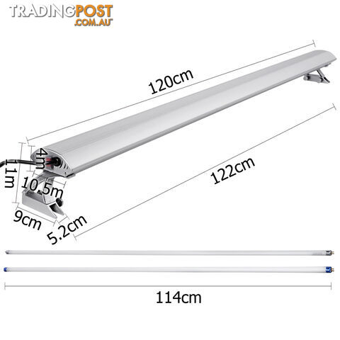 Fish Aquarium Tank T5 HO Fluoscent Light Tube Blue White 120cm