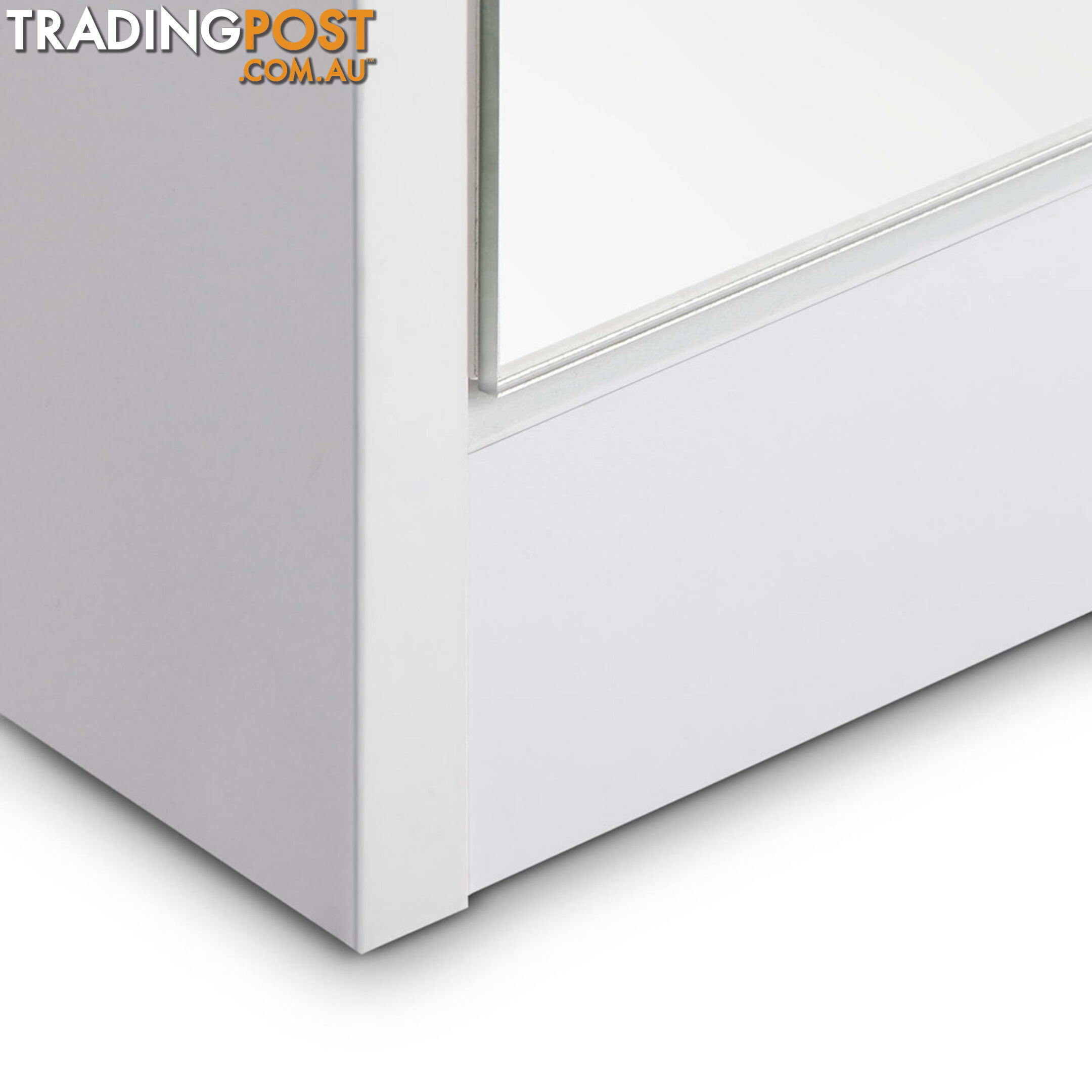 Mirrored Shoe Cabinet Storage 5 Drawers Shelf White