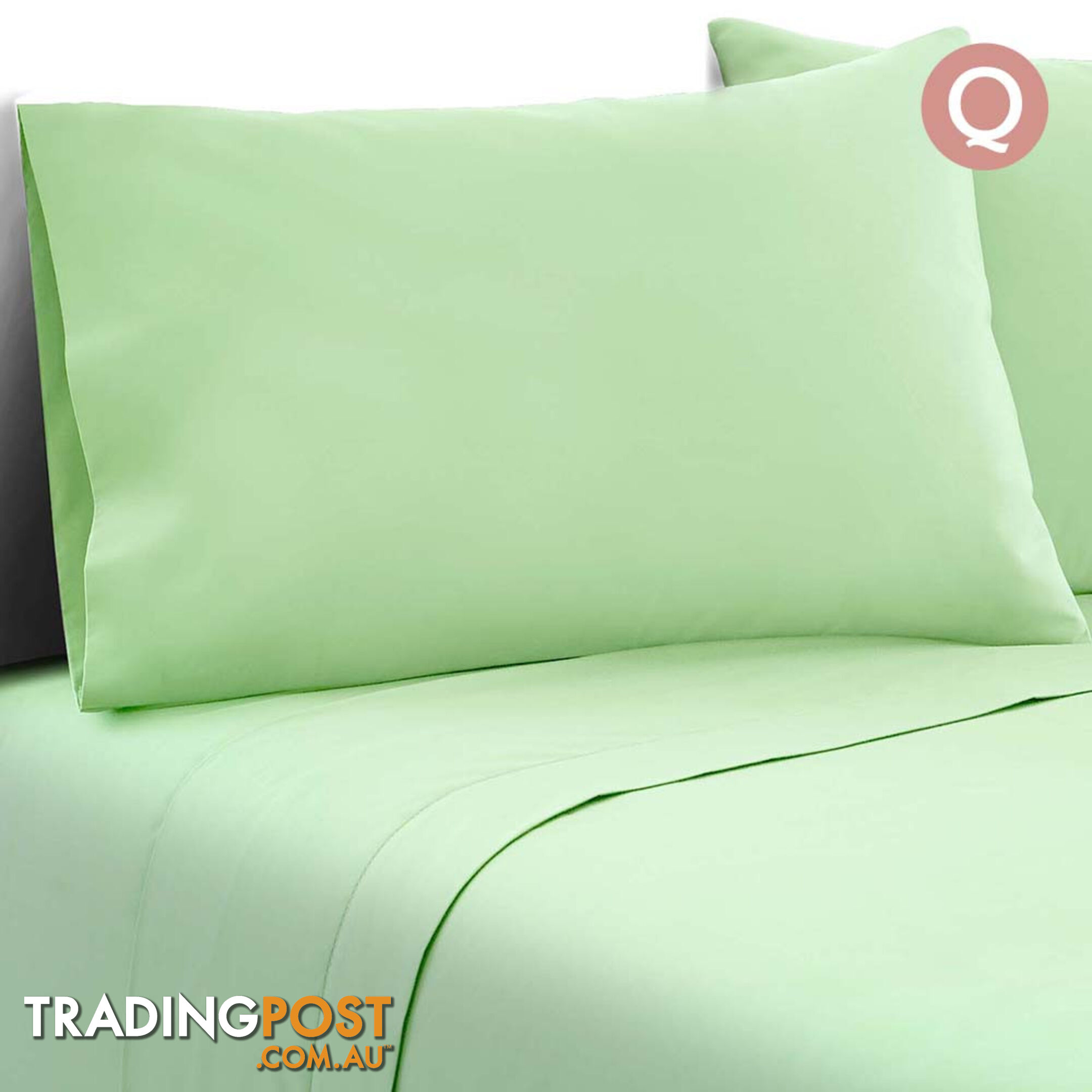 4 Piece Microfibre Sheet Set Queen  Green