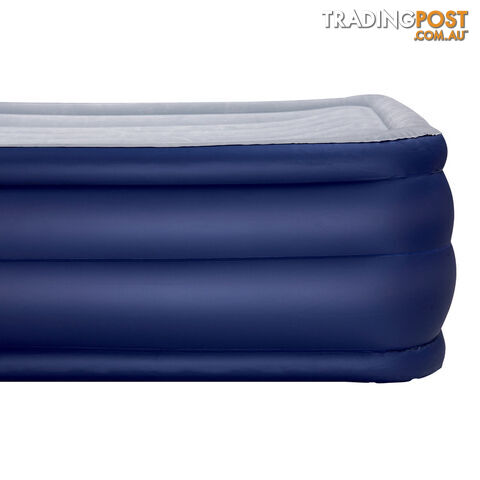 Bestway Queen Inflatable Air Mattress Bed w/ Air Pump Blue