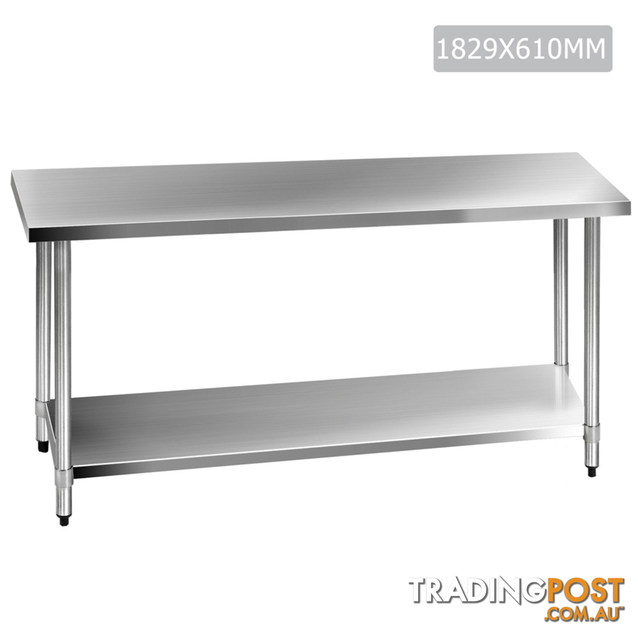 430 Stainless Steel Kitchen Work Bench Table 1829mm