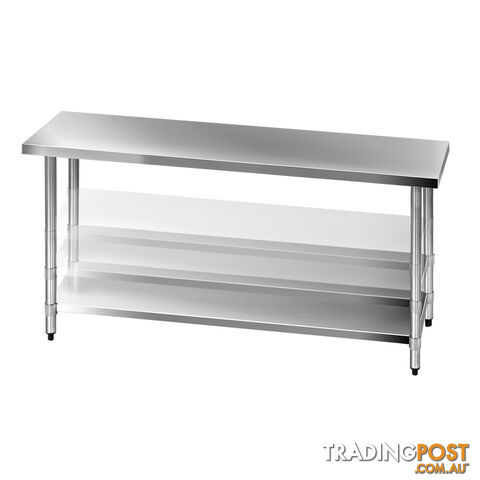 430 Stainless Steel Kitchen Work Bench Table 1829mm