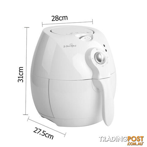 5 Star Chef Oil-Less Air Fryer 2.2L - White