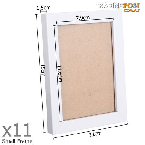 17 pcs Photo Frames Set Wall White - photo 2 of 7