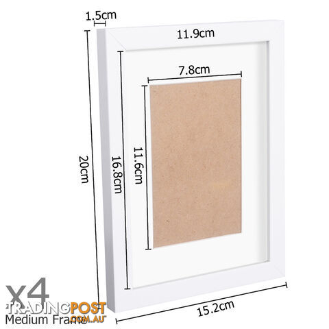 17 pcs Photo Frames Set Wall White - photo 4 of 7